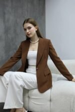 Mor Slim Fit Blazer Ceket - Görsel 4