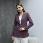 Mor Slim Fit Blazer Ceket