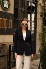 Kahverengi Slim Fit Blazer Ceket - Görsel 3