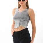 Taş Detay Örme Crop