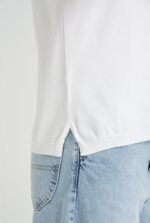İnce Triko Polo Yaka Düğmeli T-Shirt - Görsel 4