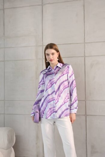 Baskılı Jessica Kumaş Gömlek