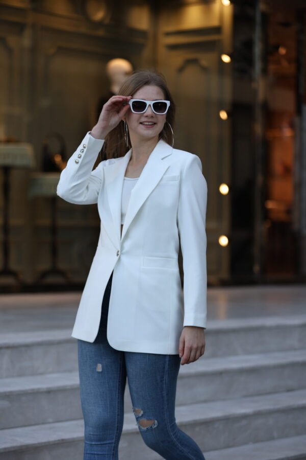 Kırmızı İtalyan Blazer Ceket - Görsel 3