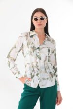 Baskılı Jessica Kumaş Gömlek
