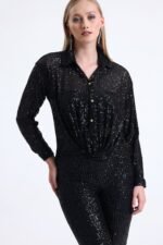 Pul Payet Uzun Kollu Bluz