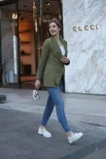 Yeşil Kadife Fitilli Blazer Ceket - Görsel 2