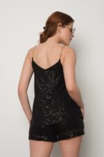 Pul Payet Zincir Askılı Bluz ve Şort Takım - Görsel 3