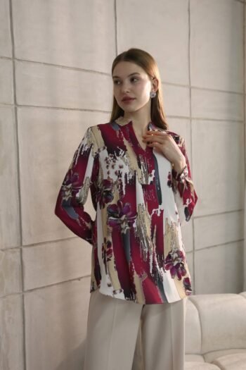 Baskılı Jessica Kumaş Gömlek