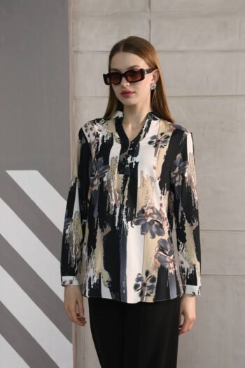 Baskılı Jessica Kumaş Gömlek