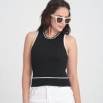 İnce Çizgi Detaylı Yazlık Triko Crop