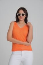 Askılı Sıfır Kol İnce Bluz - Görsel 3