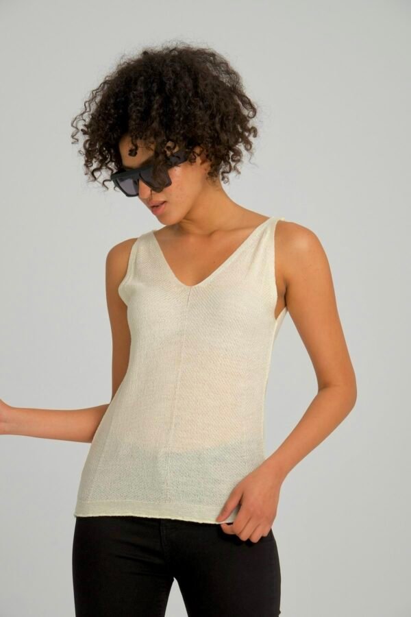 Askılı Sıfır Kol İnce Bluz - Görsel 4