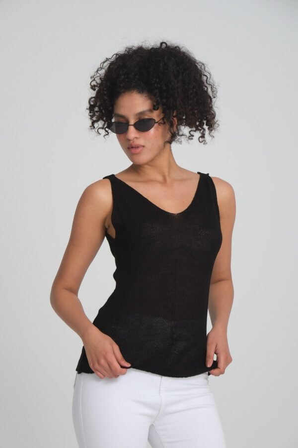 Askılı Sıfır Kol İnce Bluz - Görsel 5