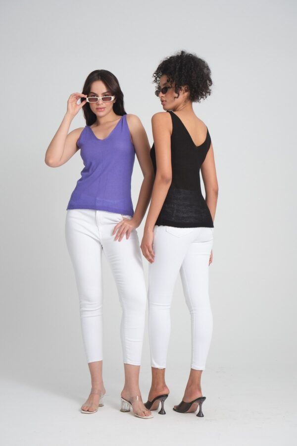 Askılı Sıfır Kol İnce Bluz - Görsel 6