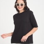 Kısa Kollu Bisiklet Yaka Basic Triko Bluz