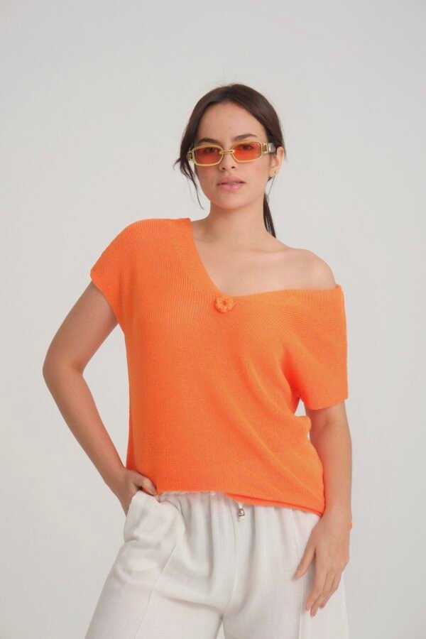 Çiçek Detaylı Bluz - Görsel 5