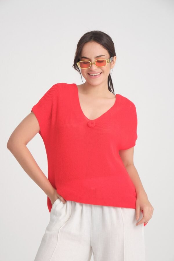 Çiçek Detaylı Bluz - Görsel 3