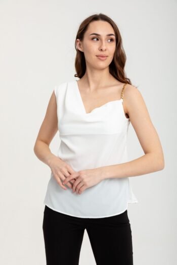 Omzu Zincirli Askılı Bluz