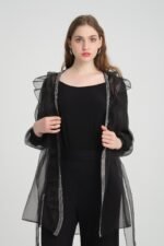 Taş İşlemeli Organze Gömlek ve Askılı Bluz - Görsel 2