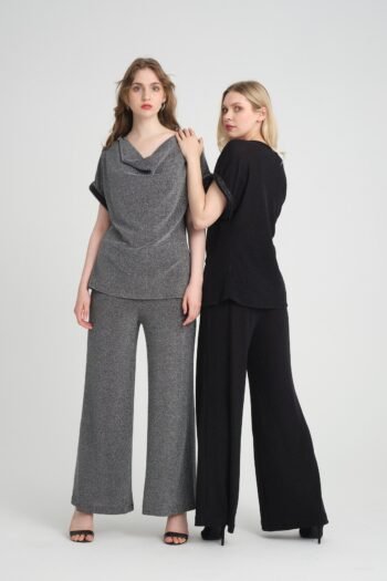 Buzi Kumaş Bluz Pantolon Takım