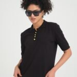 İnce Triko Polo Yaka Düğmeli T-Shirt