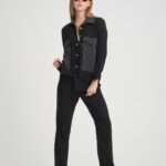 Cep ve Yaka Çizgi Detaylı Keten Gömlek Pantolon Takım