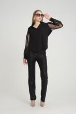 Jessica Pul Payet Organze Tül Kol Detaylı Gömlek