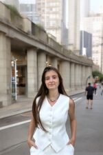 Double İtalyan Slim Fit Gri Yelek - Görsel 9