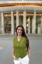 Double İtalyan Slim Fit Gri Yelek - Görsel 2