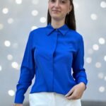 Jessica Basic Saks Mavisi Gömlek