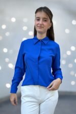 Jessica Basic Saks Mavisi Gömlek