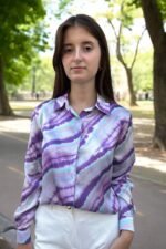 Baskılı Jessica Kumaş Gömlek - Görsel 2