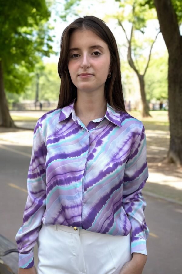 Baskılı Jessica Kumaş Gömlek - Görsel 2