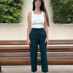 Double İtalyan Pensli Zra Model Yeşil Pantolon