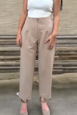 Double İtalyan Pensli Zra Model Yeşil Pantolon - Görsel 4