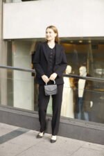 Siyah Double İtalyan Blazer Ceket Yelek ve Pantolon Takım