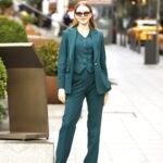 Zümrüt Yeşili Double İtalyan Blazer Ceket Yelek ve Pantolon Takım