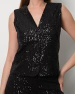 Gümüş Pul Payet Yelek - Görsel 2