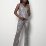 Gümüş Pul Payet Pantolon