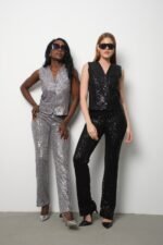 Gümüş Pul Payet Yelek - Görsel 3