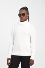 Gri Degaje Yaka Triko Kazak - Görsel 2