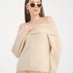 Krem Madonna Yaka Fitilli Kazak