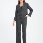 Gri Bol Kesim Pantolon