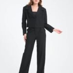 Siyah Bol Kesim Pantolon