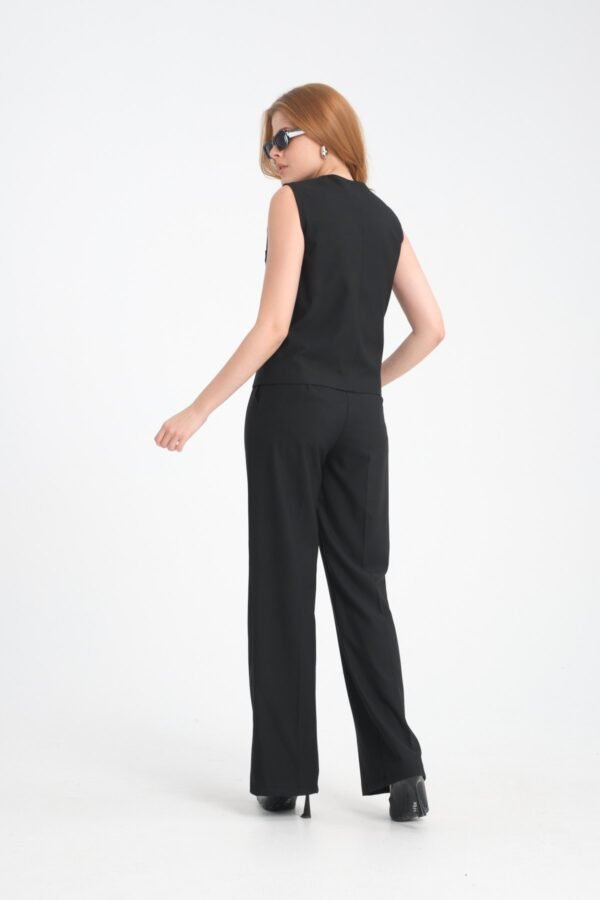 Gri Düğmeli Yelek - Görsel 3