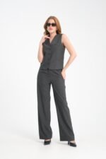 Gri Ceket Yelek Pantolon Takım - Görsel 4