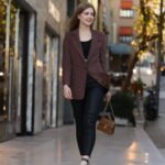 Kahverengi Kadife Fitilli Blazer Ceket