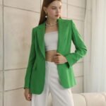 Yeşil Keten Blazer Ceket