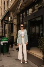 Mint Slim Fit Blazer Ceket