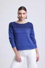 Siyah Triko Yuvarlak Yaka Bluz Kazak - Görsel 4